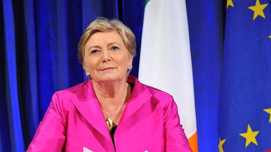 Frances Fitzgerald, current Irish Deputy Prime Minister and then-Minister for Justice and Equality, at Dublin Castle on Nov. 10, 2015 in Dublin, Ireland.