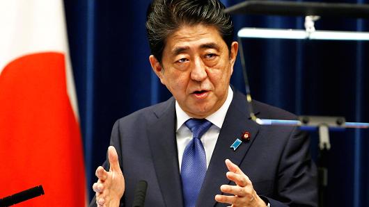 Japan's Prime Minister Shinzo Abe attends a news conference to announce snap election at his official residence in Tokyo, Japan, September 25, 2017.