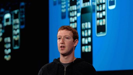 Mark Zuckerberg, chief executive officer of Facebook Inc., speaks during an event in Menlo Park, California.