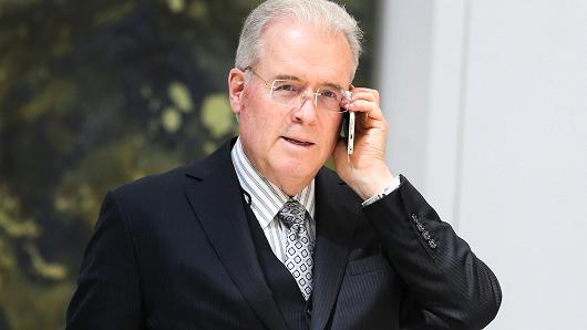 Robert Mercer speaks on the phone during the 12th International Conference on Climate Change hosted by The Heartland Institute on March 23, 2017 in Washington, D.C.