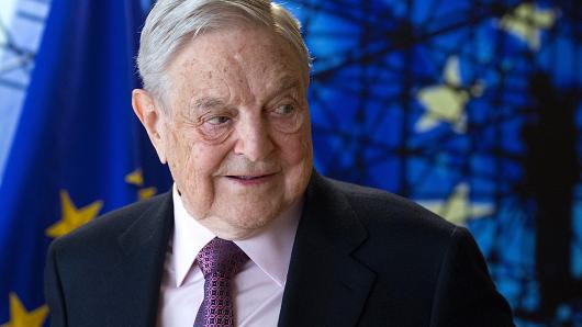 George Soros, Founder and Chairman of the Open Society Foundations arrives for a meeting in Brussels, on April 27, 2017.