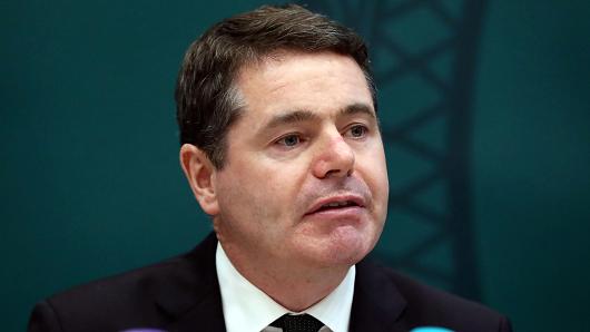 Finance Minister Paschal Donohoe during a press conference at the Department of Finance in Dublin where he made a statement on how the long-running affair into the tracker mortgage overcharging scandal will be handled in the coming months.