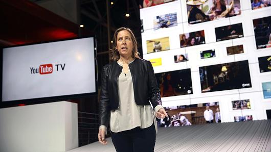 Susan Wojcicki, chief executive officer of YouTube Inc., introduces the company's new television subscription service.