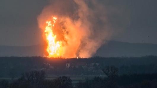 Austria's main gas pipeline hub at Baumgarten, Eastern Vienna, where an explosion rocked the site on Tuesday 12 December.