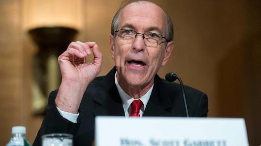 Former Rep. Scott Garrett, R-N.J., nominee to be president of the Export-Import Bank, testifies during a Senate Banking, Housing and Urban Affairs Committee hearing in Dirksen Building on Export-Import Bank nominations on November 1, 2017.
