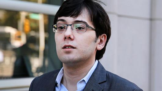 Martin Shkreli, former chief executive officer of Turing Pharmaceuticals AG, arrives at federal court in the Brooklyn borough of New York, on Monday, July 31, 2017.