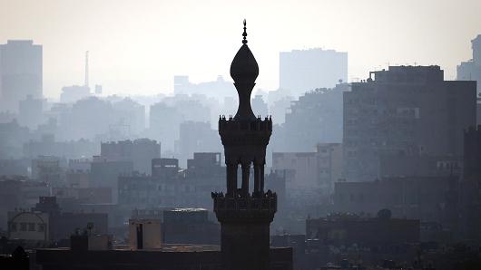 A skyline view of Cairo, Egypt