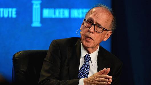 Stephen Roach of Yale University speaks on a panel during the Milken Institute Global Conference in Beverly Hills, California on May 3, 2016.
