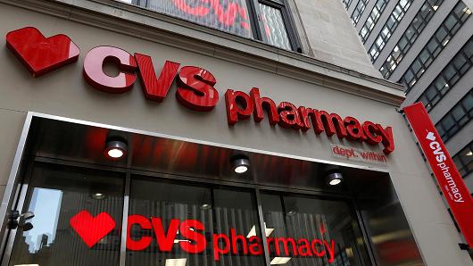 A CVS Pharmacy store is seen in the Manhattan borough of New York City, New York, U.S., November 30, 2017.