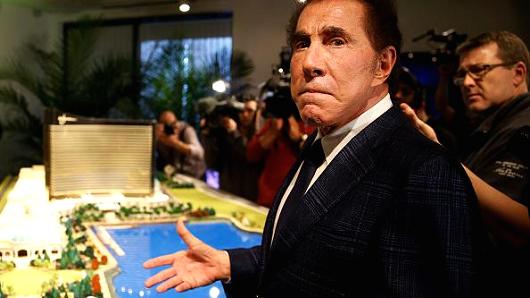 Steve Wynn shows off the plans for a planned casino in Everett during a press conference on March 15, 2016.