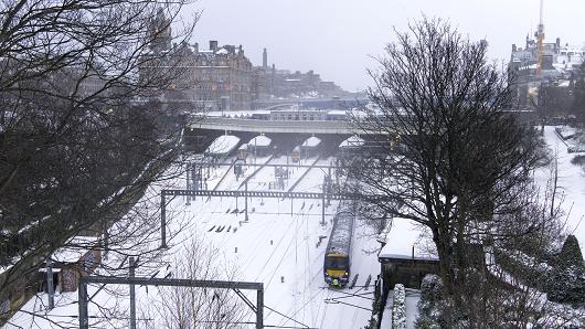 A general view showing Edinburgh Waverley railway station on March 1, 2018 in Edinburgh, United Kingdom.