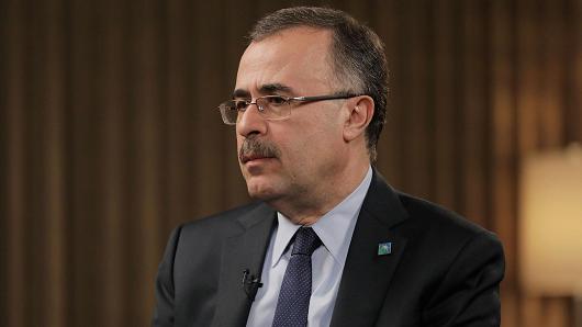 Amin Nasser, CEO of Aramco speaking at the 2018 IHS CERAWeek in Houston, TX.