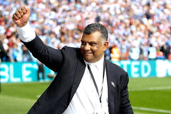 QPR owner Tony Fernandes celebrates after his team won the Sky Bet Championship Playoff Final match between Derby County and Queens Park Rangers at Wembley Stadium on May 24, 2014 in London, England.