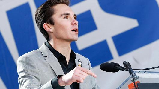 Marjory Stoneman Douglas High School student David Hogg speaks onstage at March For Our Lives on March 24, 2018 in Washington, DC.