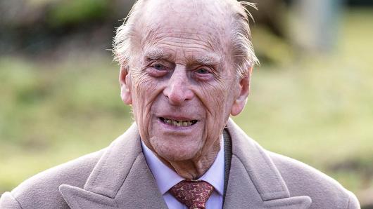 Prince Philip, Duke of Edinburgh attends Sunday Service at St Peter and St Paul Church in West Newton on February 4, 2018 in King's Lynn, United Kingdom.