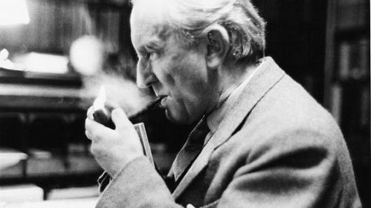"Lord of the Rings" author JRR Tolkien in his study at Merton College, Oxford, 2nd December 1955.