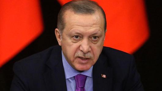 Turkish President Recep Tayyip Erdogan speaks during Russian-Turkish-Iranian talks at Black Sea resort of Sochi, Russia, November 22, 2017.