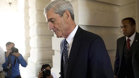 Former FBI Director Robert Mueller, special counsel on the Russian investigation, leaves following a meeting with members of the US Senate Judiciary Committee at the US Capitol in Washington, DC on June 21, 2017.
