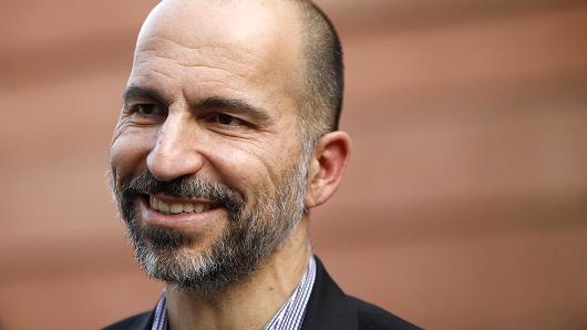 Dara Kowsrowshahi, chief executive officer of Uber Technologies Inc., looks on following an event in New Delhi, India, on Thursday, Feb. 22, 2018.