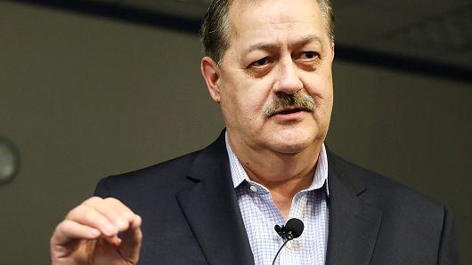 Republican candidate for U.S. Senate Don Blankenship speaks at a town hall meeting at West Virginia University on March 1, 2018 in Morgantown, West Virginia.