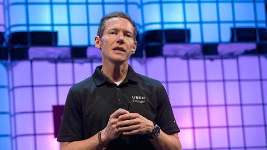 Jeff Holden CPO, Uber, speaks on 'Uber's flying cars' during the third day of Web Summit in Altice Arena on November 08, 2017 in Lisbon, Portugal.