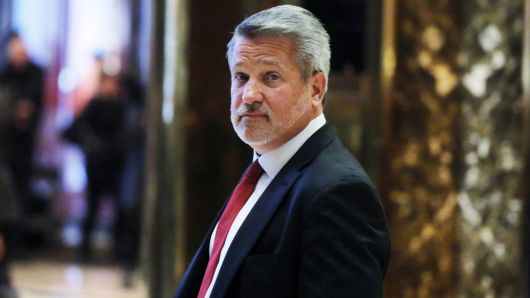 Fox News President Bill Shine departs after meeting with then-President-elect Donald Trump at Trump Tower in New York, November 21, 2016.