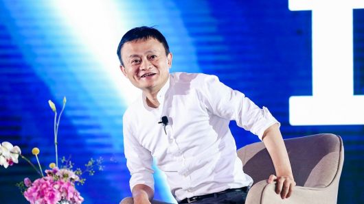 Alibaba CEO Jack Ma makes a speech at 2017 Global Netreprenuer Conference on July 11, 2017 in Hangzhou, Zhejiang Province of China.