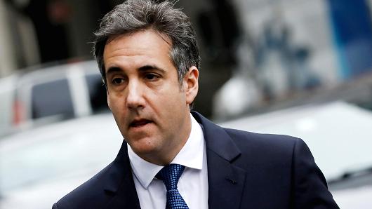 Michael Cohen, personal lawyer to U.S. President Donald Trump, arrives at federal court in New York, U.S., on Wednesday, May 30, 2018.