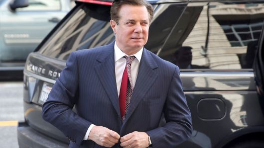Former Trump campaign manager Paul Manafort arrives for arraignment on a third superseding indictment against him by Special Counsel Robert Mueller on charges of witness tampering, at U.S. District Court in Washington, June 15, 2018.