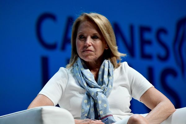 Journalist Katie Couric at the Cannes Lions International Festival of Creativity in France, June 2018