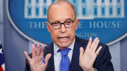 Director of the National Economic Council, Larry Kudlow gives a press briefing about upcoming G7 in the White House in Washington, June 6, 2018.