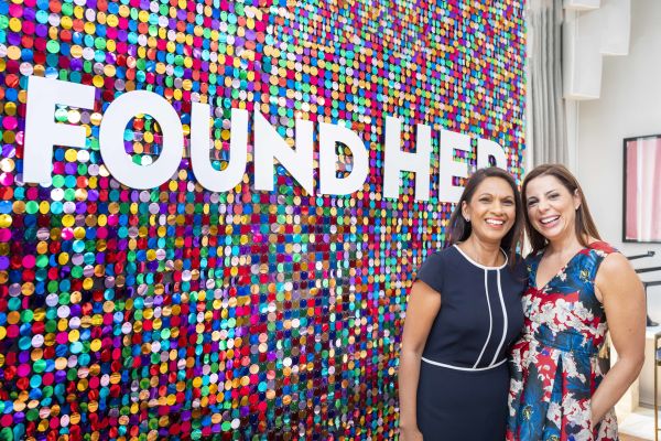 SCM Direct founder & Transparency Campaigner Gina Miller (L) and AllBright Co-founder Debbie Wosskow OBE (R) at the 2018 AllBright FoundHER Festival in London.