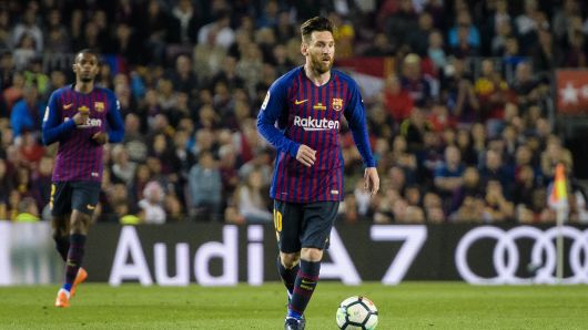 Lionel Messi of FC Barcelona during a match between Barcelona and Real Sociedad at Camp Nou on May 20, 2018, in Barcelona, Spain.
