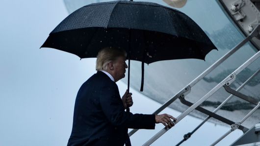 President Donald Trump boards Air Force One at Andrews Air Force Base July 24, 2018, in Maryland. 