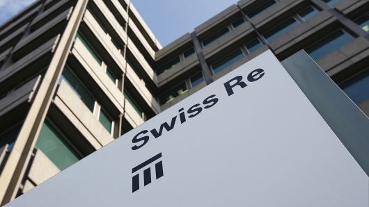 The Swiss Re building in Zurich is shown in this Feb. 19, 2009 photo.
