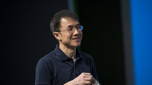 Qi Lu speaks during a keynote session at the Microsoft Developers Build Conference in San Francisco, California, U.S. on March 31, 2016.