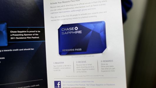 A promotion for the Chase Sapphire credit card in Park City, Utah. 