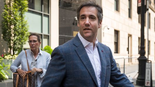 Michael Cohen, former personal attorney for U.S. President Donald Trump, exits the Loews Regency hotel and walks toward a taxi cab, July 27, 2018 in New York City. 