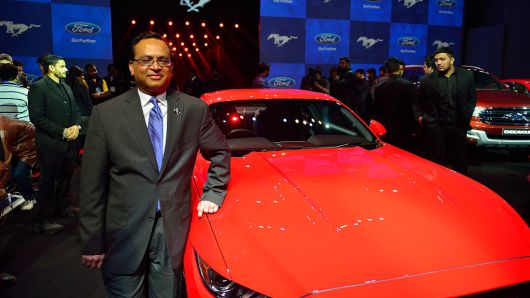 Ford global director of program management Prakash Patel at a launch of a Ford Mustang on January 28, 2016 in New Delhi, India. 