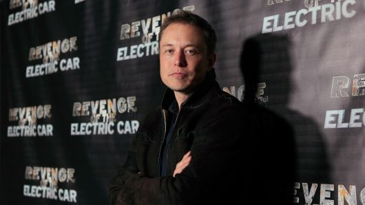 Tesla Motors CEO Elon Musk arrives at 'Revenge Of The Electric Car' Premiere held at Landmark Nuart Theatre on October 21, 2011 in Los Angeles, California. 