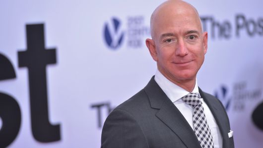 Amazon CEO Jeff Bezos arrives for the premiere of 'The Post' on December 14, 2017.