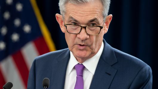 Federal Reserve Board Chairman Jerome Powell speaks during a press conference in Washington, DC, September 26, 2018. 