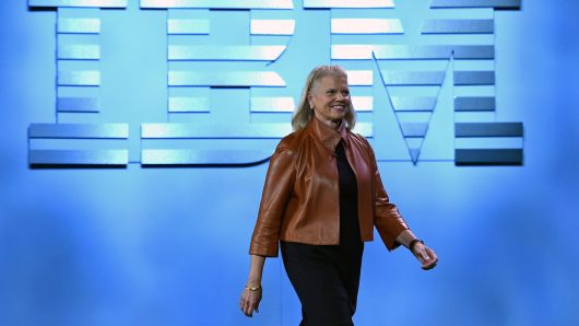 IBM Chairman, President and CEO Ginni Rometty arrives for her keynote address at CES 2016 January 6, 2016 in Las Vegas.