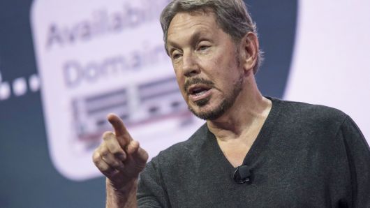 Larry Ellison, chairman of Oracle Corp., speaks during the Oracle OpenWorld 2016 conference in San Francisco, on Sunday, Sept. 18, 2016.