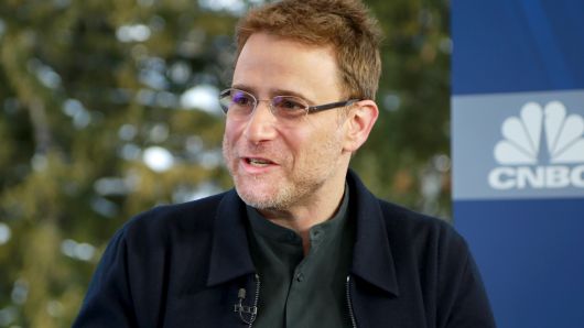 Stewart Butterfield, co-founder and CEO of Slack, at the 2018 WEF in Davos, Switzerland.
