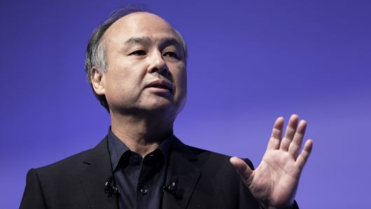 Masayoshi Son, chairman and chief executive officer of SoftBank Group Corp., speaks at the SoftBank World 2018 event in Tokyo, Japan, on Thursday, July 19, 2018. 