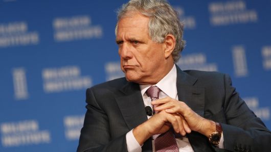 Leslie 'Les' Moonves, president and chief executive officer of CBS Corp., listens during the annual Milken Institute Global Conference in Beverly Hills , California.