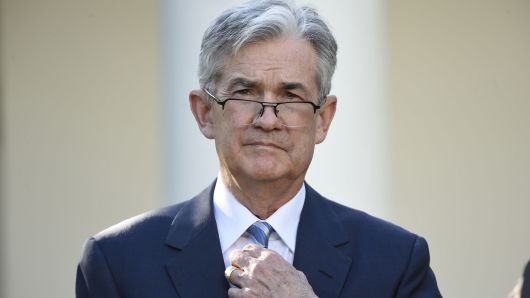 Jerome Powell listens as US President Donald Trump announces Powell as nominee for Chairman of the Federal Reserve in the Rose Garden of the White House in Washington, DC, November 2, 2017.