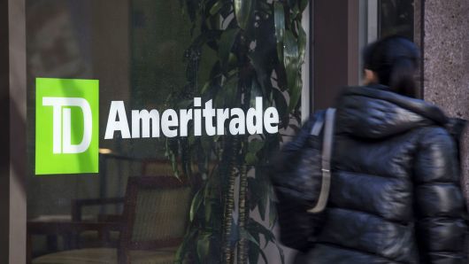 A pedestrian passes in front of a TD Ameritrade Holding Corp. location in San Francisco, California.