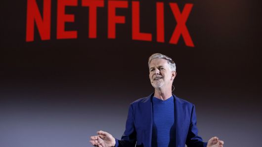 Reed Hastings attends Reed Hastings panel during Netflix 'See What's Next' event at Villa Miani on April 18, 2018 in Rome, Italy.